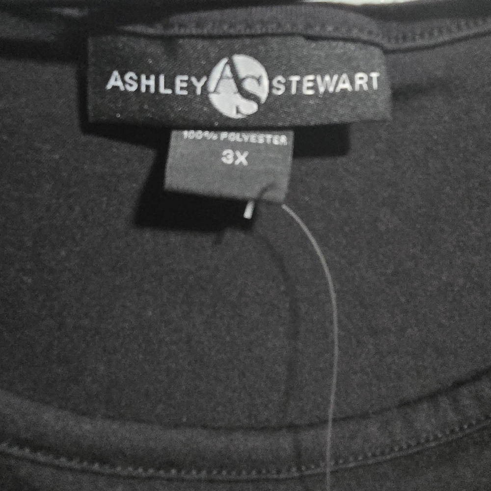 Ashley Stewart Black Tee with Gold Faith Design Size 3x $50 - Picture 4 of 6
